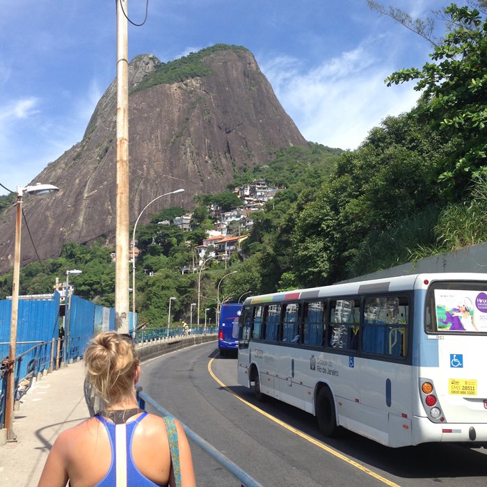 Rio Brazil Walking home bus system
